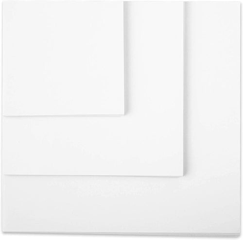 Tritart Origami Papier Weiß | 225 Blatt doppelseitiges Origami Faltpapier Weiß | Bastelpapier Set 80 g/m2 | Je 75 Blätter 20x20cm und 15x15cm und 10x10cm (Weiß)