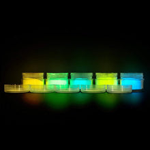 Laden Sie das Bild in den Galerie-Viewer, Tritart Fluoreszierendes Pulver Selbstleuchtend | 5 x 20g Nachtleuchtende Pigmente | Leuchtpulver Set mit GRATIS UV Lampe
