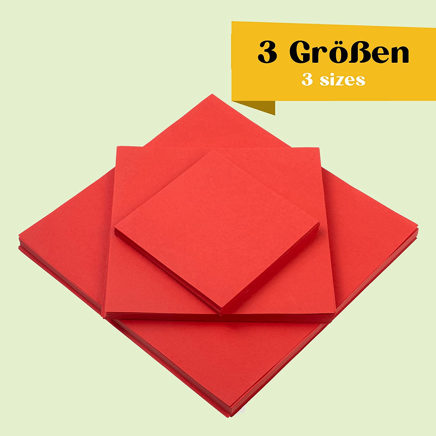 Tritart Origami Papier Rot  225 Blatt doppelseitiges Origami Faltpapi